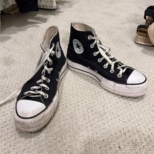 Converse Women's Black and White High-Top Sneakers